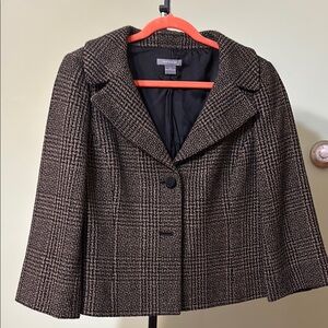 Brown Houndstooth Women's Jacket